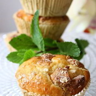 Рецепт Маффинов с ревенем и марципаном