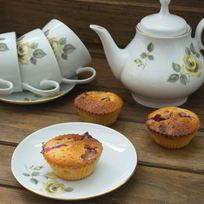 Маффины со свежей клубникой