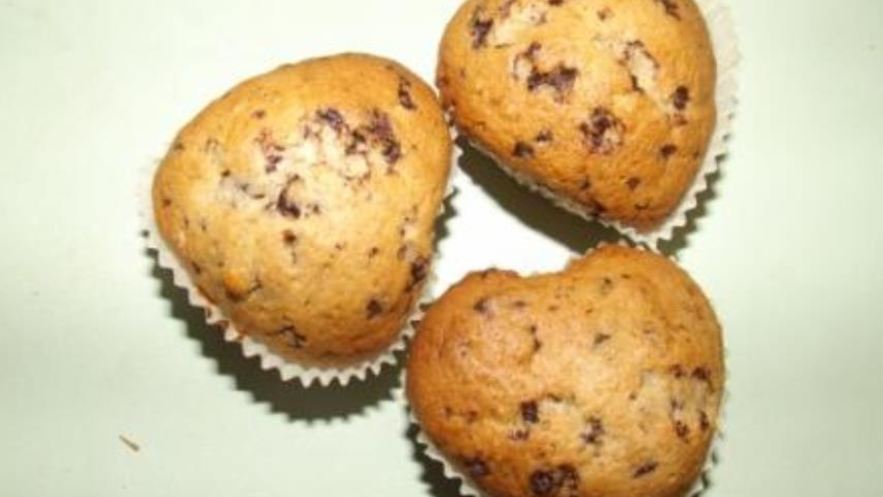 Рецепт постных банановых маффинов с шоколадом