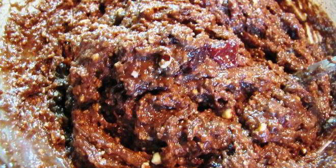 Рецепт шоколадна-орехова-вишневых маффины