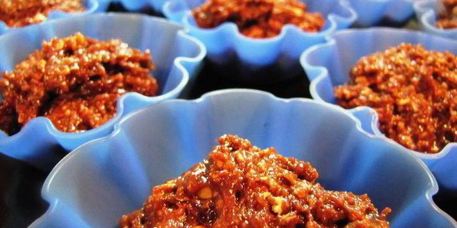 Рецепт шоколадна-орехова-вишневых маффины