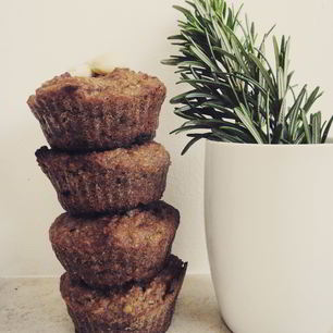 Рецепт Цельнозерновых маффинов с изюмом и грецкими орехами без сахара и без яиц