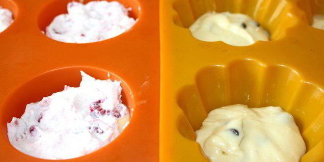 Рецепт творожных маффинов с малиной