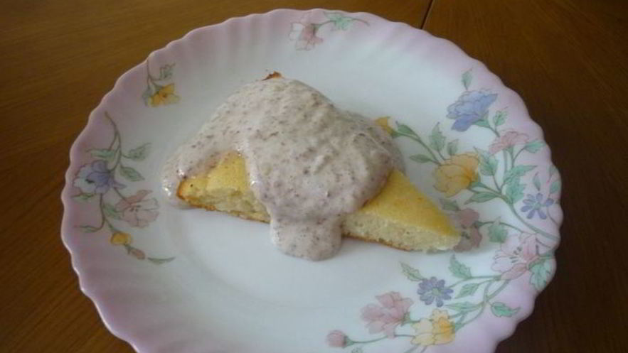 Рецепт манника с холодным банановым кремом