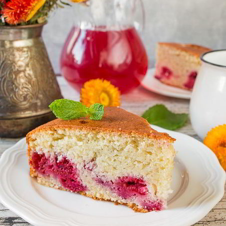 Рецепт Манника с малиной