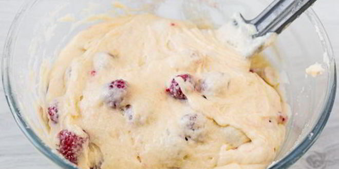 Рецепт манника с малиной