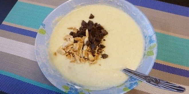 Рецепт манника с шоколадом и миндалем