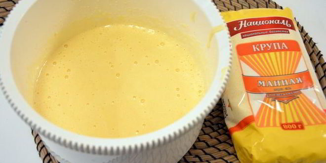 Рецепт манника в медовом сиропе