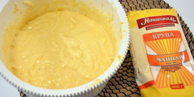 Рецепт манника в медовом сиропе