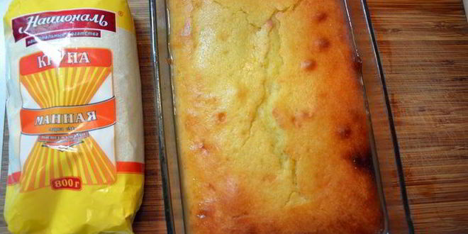 Рецепт манника в медовом сиропе