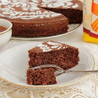 Рецепт Шоколадного манника с малиновым джемом