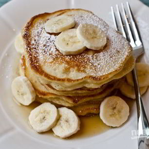 Рецепт Банановых оладий на молоке