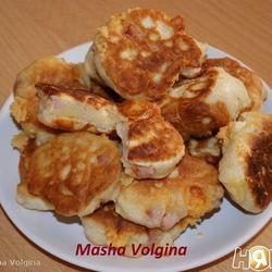 Рецепт Оладушек с ветчиной и сыром