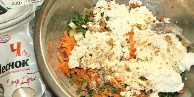 Рецепт оладий из батата с творогом и зеленью