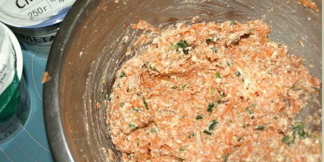 Рецепт оладий из батата с творогом и зеленью