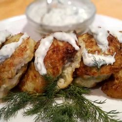 Рецепт Оладий из кабачков и фарша на воде