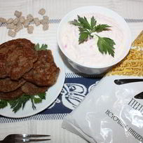 Рецепт Оладий из отрубей с зеленью и творожной икрой