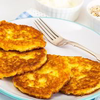 Оладьи из овсянки с яблоками