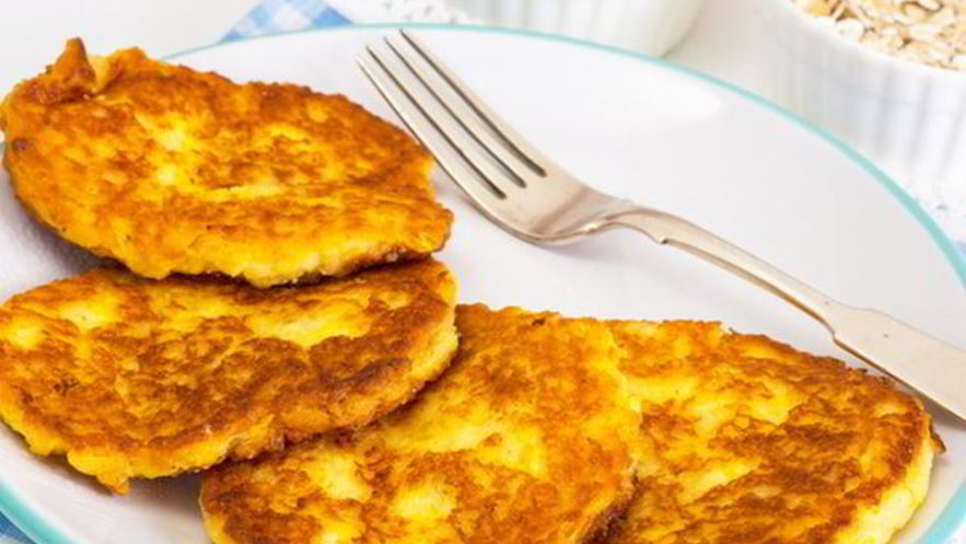 Рецепт оладий из овсянки с яблоками