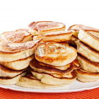 Оладьи на снежке пышные