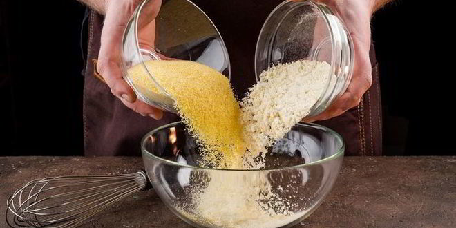 Рецепт оладий с кукурузой и запеченным перцем