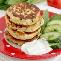 Рецепт Оладий с творогом и черемшой