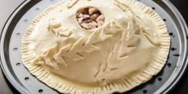 Рецепт курника из слоеного теста