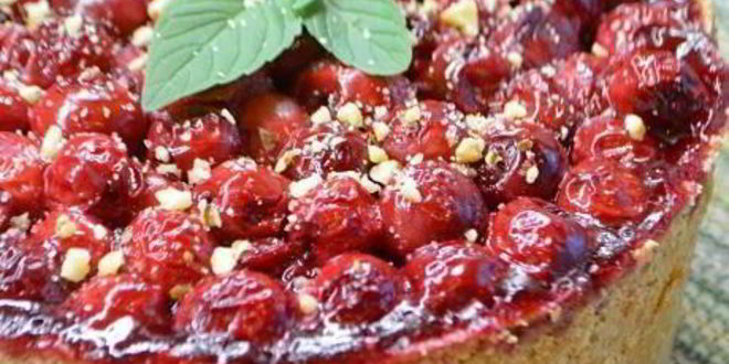 Рецепт немецкого творожного пирога с вишней