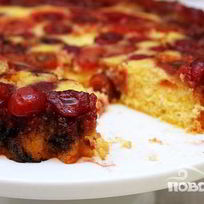 Рецепт Перевернутого вишневого пирога