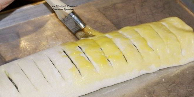 Рецепт пирога с баклажаном и мятой