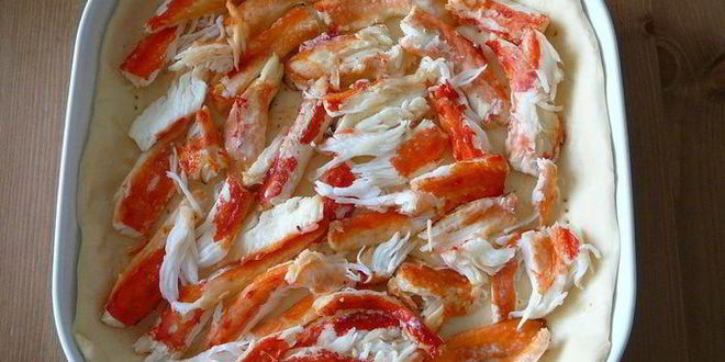 Рецепт пирога с крабами