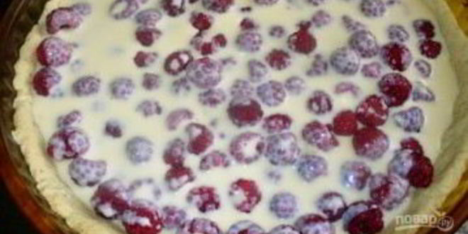 Рецепт пирога с малиной