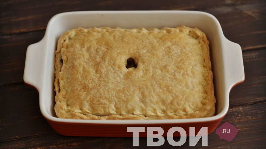 Рецепт пирога с рисом и рыбой