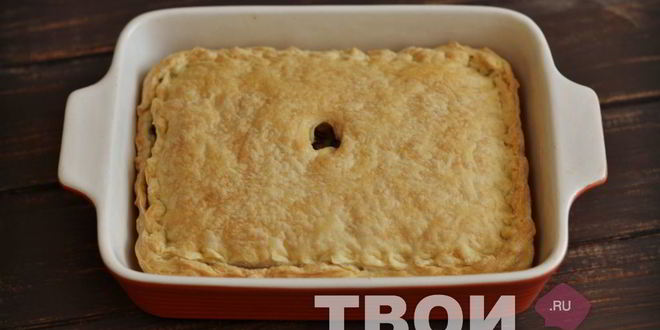 Рецепт пирога с рисом и рыбой