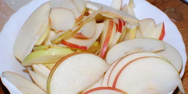 Рецепт творожного пирога с яблочной прослойкой