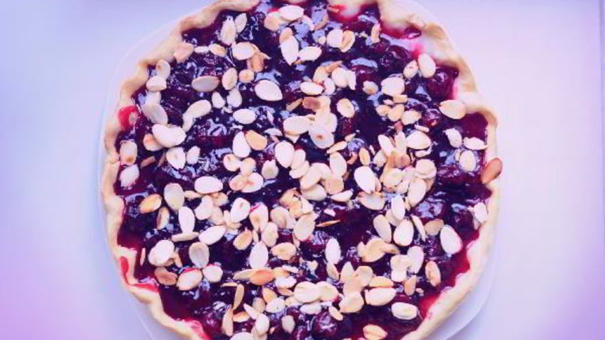 Рецепт вишневого пирога с заварным кремом