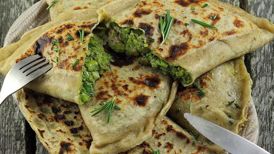 Рецепт кутабов с зеленью