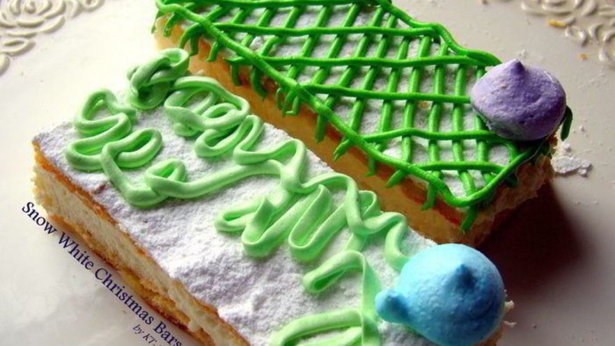 Рецепт белоснежных новогодних пирожных