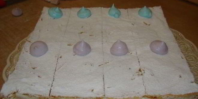 Рецепт белоснежных новогодних пирожных