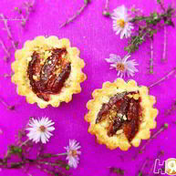 Рецепт Пирожного Корзинка с орехами и сливами