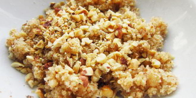 Рецепт пирожного корзинка с орехами и сливами