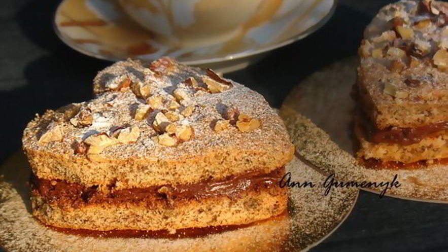 Рецепт пирожного сердечного с шоколадным муссом