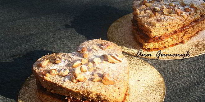 Рецепт пирожного сердечного с шоколадным муссом