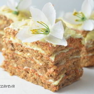 Рецепт Воздушного миндального пирожного Со вкусом ванили