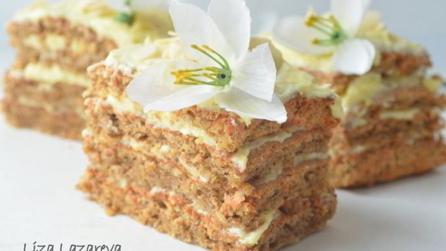 Рецепт воздушного миндального пирожного со вкусом ванили