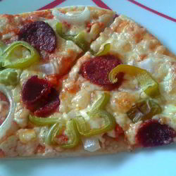 Рецепт Пиццы Домашней с колбасой