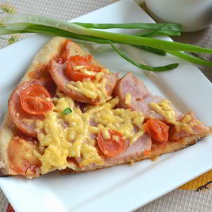 Рецепт Пиццы на кефире без дрожжей