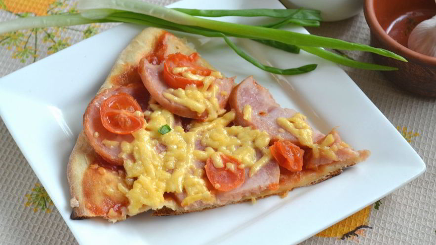 Рецепт пиццы на кефире без дрожжей