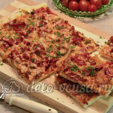 Рецепт Пиццы с колбасой