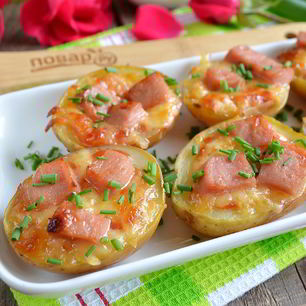 Рецепт Пиццы в картофельных лодочках